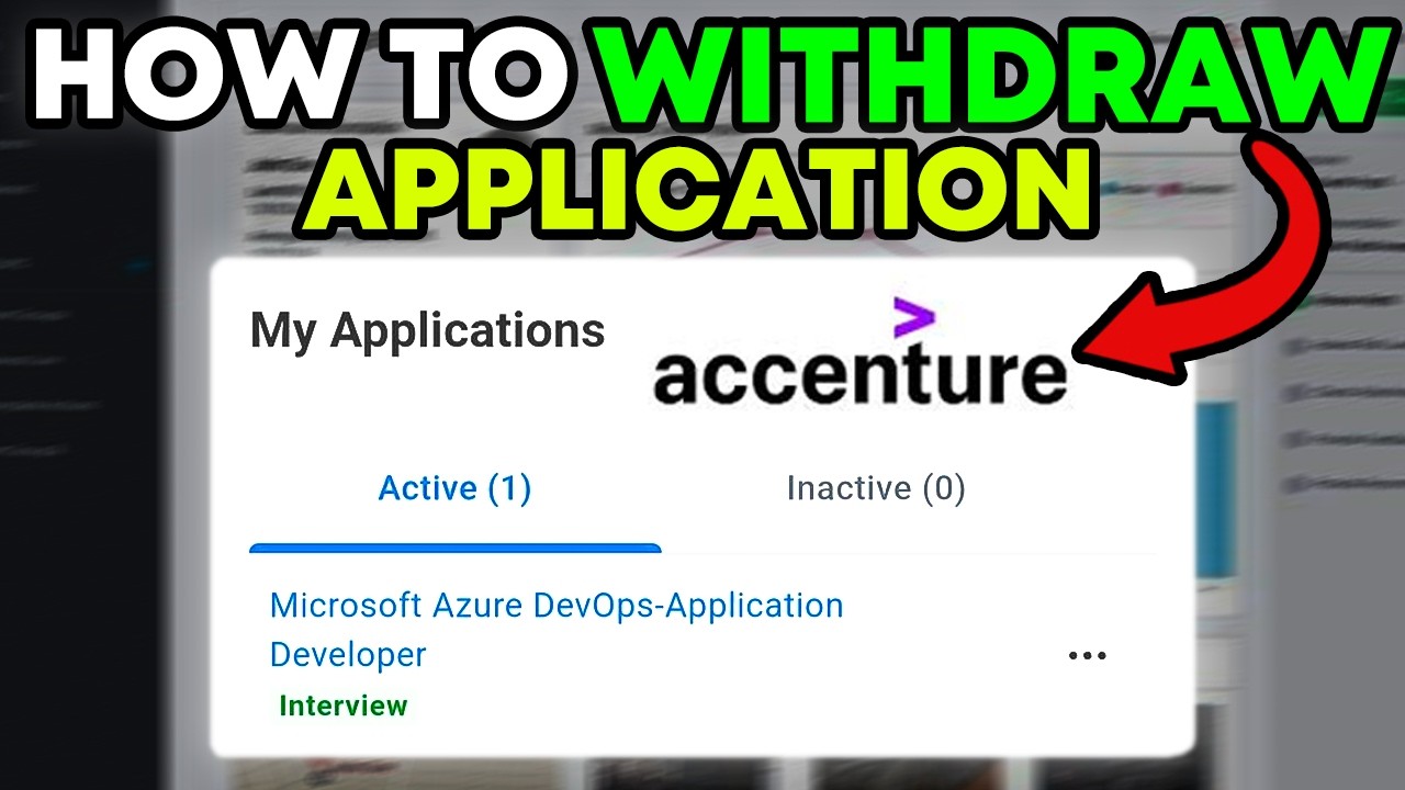 FASTEST Way To Withdraw Your Accenture Application (Avoid Issues 2025)