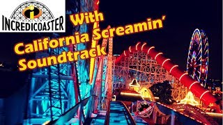 Lets take a ride on the new incredicoaster at night in frond row with
old california screamin' music soundtrack instead of mus...