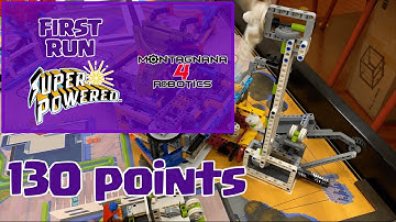 First Run 130 points | FLL SuperPowered - Montagnana4Robotics