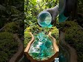 She Built a REAL Rainforest Waterfall Inside This Table 🌿😳 #shorts #epoxyresin
