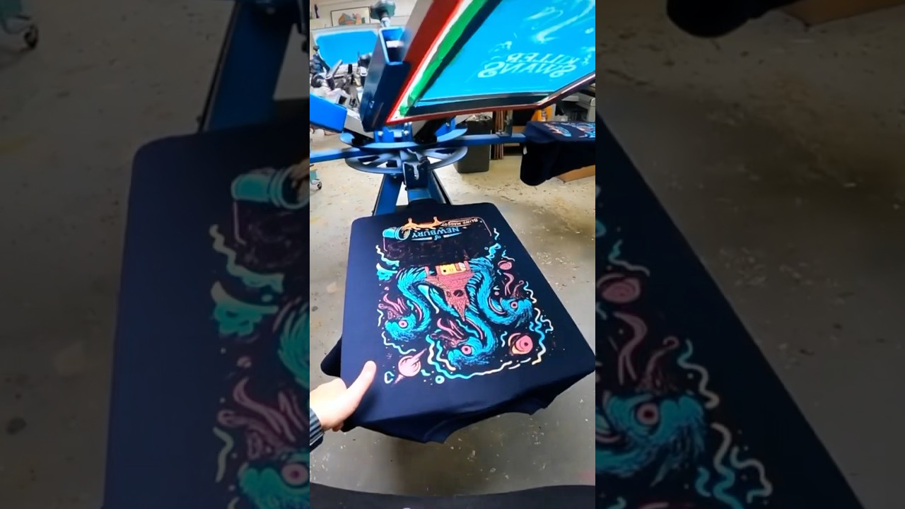 POV screen printing 4 colour image. 