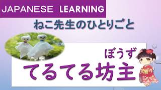 Japanese learning】（てるてるぼうず［坊主］）reading