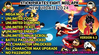 Download!! Stickman Pirates Fight Mod Apk v6.3 [Unlimited Energy/Ticket/Unlock All Character] screenshot 5
