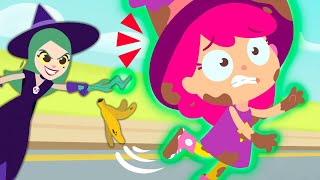 Plum, are you LUCKY or UNLUCKY? Little witch has a bad day!  Witches & Magic Cartoons for Kids
