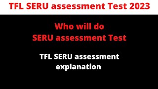 TFL SERU Training /TFL SERU Explanation /Who will do SERU /SERU Tazi PCO
