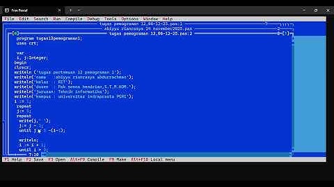 Free Pascal REpeat until,tugas pemograman 12 ,teknik informatika