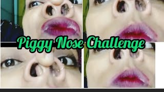 piggy Nose Challenge vedeo 🐖🐷#Piggy Nose #request video.#Very funny.