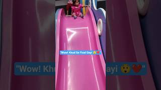 First Time Slide Ride baby girl 😍 | Mall Play Area Fun 🎢👶