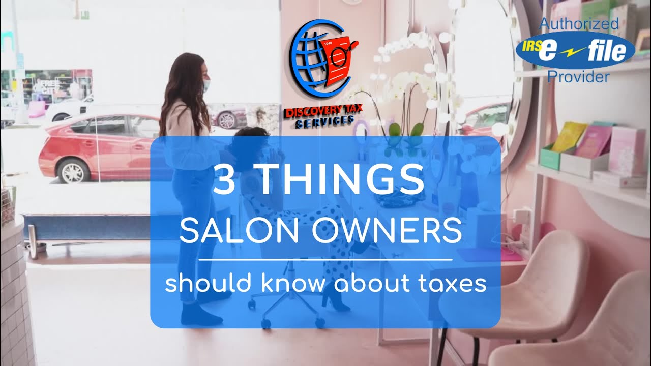 3 Things Salon Owners need to know about Taxes YouTube