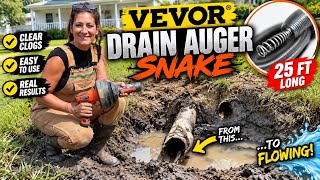 Can This $60 Cordless Drain Snake Clear a Clog? | VEVOR 25' Plumbing Auger, Real Life Test & Review