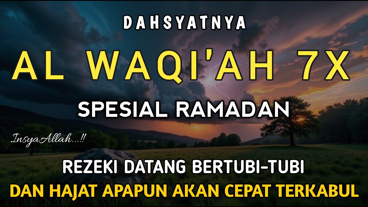Surah Al Waqi'ah 7X,Semoga yang mendengarkan hutangnya lunas dan diberkahi hidupnya