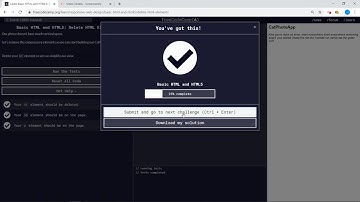 Basic HTML and HTML5 (7/28) | Delete HTML Elements | freeCodeCamp