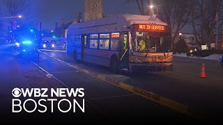 Woman hit by MBTA bus in Norwood, Massachusetts