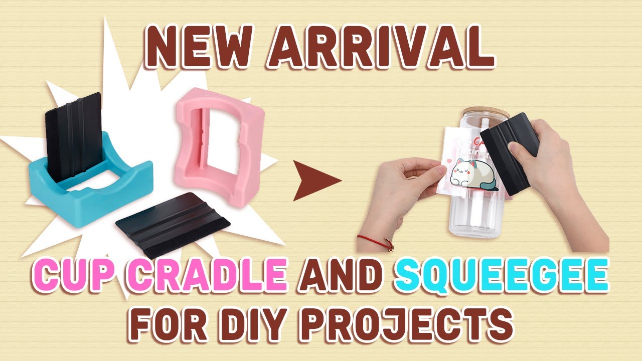 Introducing New Cup Cradle And Squeegee for DIY Projects - YouTube