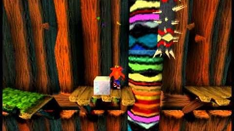 30) Crash Bandicoot walkthrough - Level 9: Native fortress (red gem)