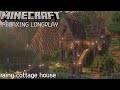 Rainy cottage house  minecraft relaxing longplay no commentary