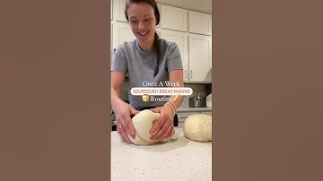 ONCE a week Sourdough Bread Making Process🙌🥖 #timesaver #sourdough #hacks #shorts #recipes