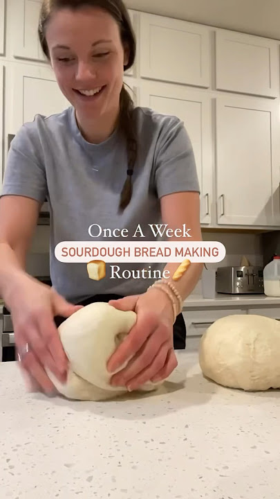 ONCE a week Sourdough Bread Making Process🙌🥖 #timesaver #sourdough #hacks #shorts #recipes