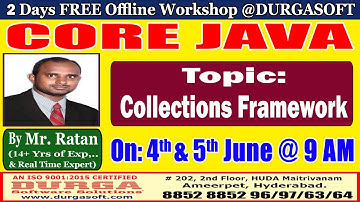 CORE JAVA (2 Days FREE Workshop) Offline Training @ DURGASOFT