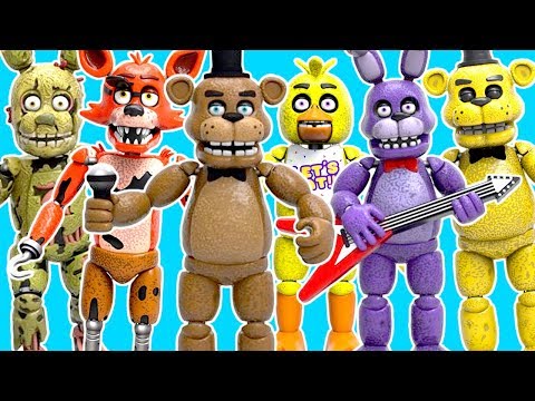 Kit 6 Bonecos Animatronics Five Nights At Freddy's Fnaf em