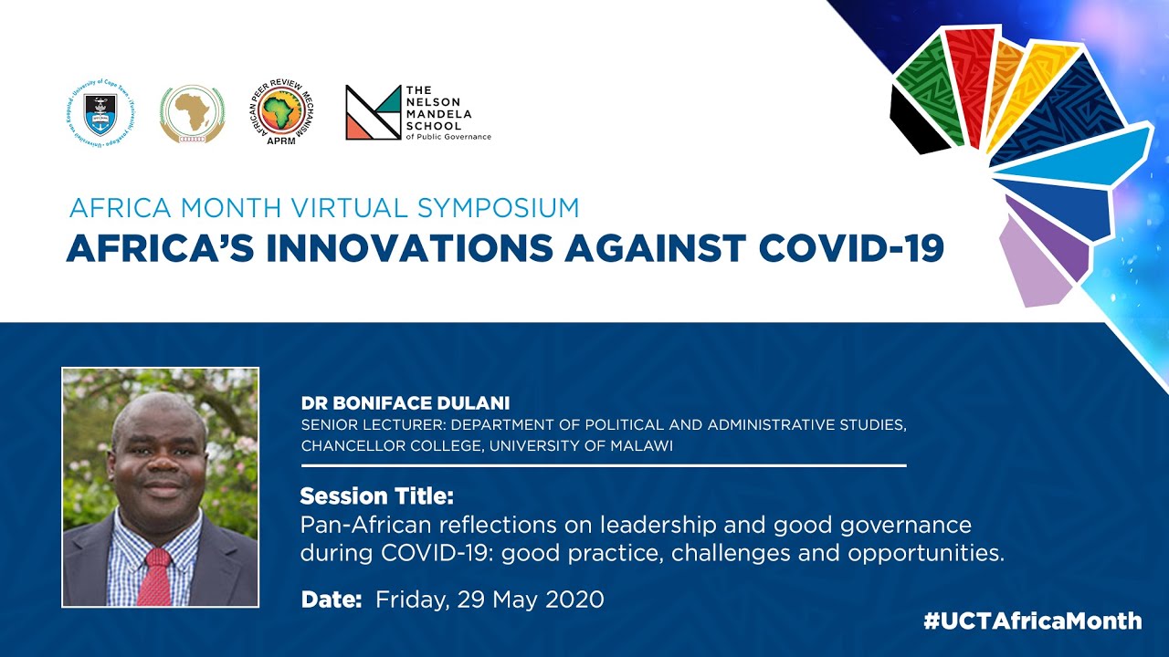 Dr Boniface Dulani on 'PanAfrican reflections on leadership and good