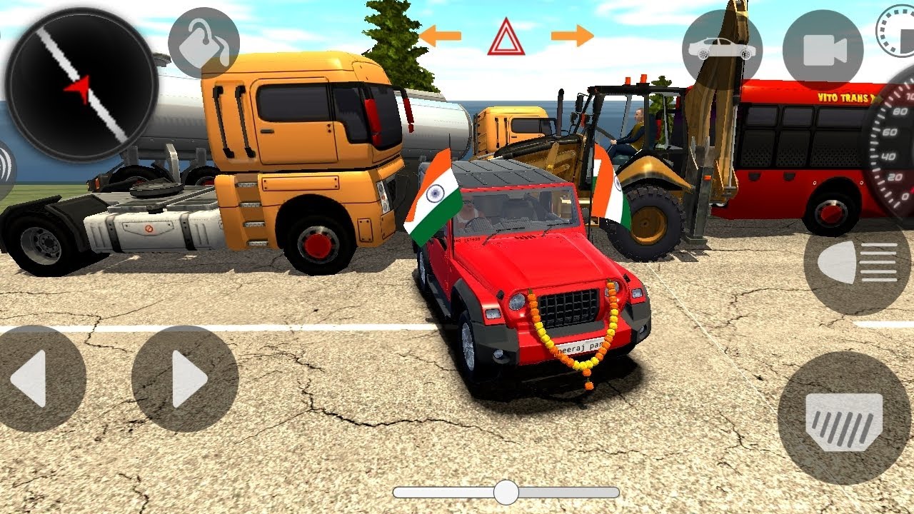 New Modified Mahindra Black Thar || Indian Cars Simulator 3D || 26 January tiranga Modified Thar