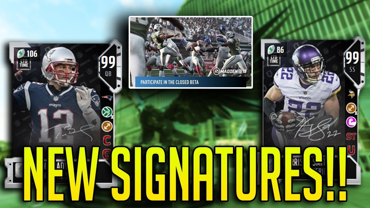I PLAYED THE MADDEN 19 BETA NEW 99 SIG TOM BRADY AND HARRISON SMITH 