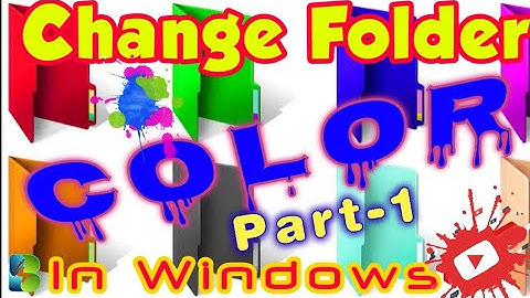 Change Folder Color in Windows | Color Change 2023| Change folder icon color on windows