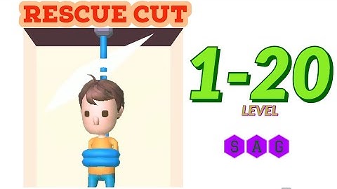 Rescue Cut  Rope Puzzle level 1  3 4 5 6 7 8 9 10 11 12 13 14 15 16 17 18 19 20 gameplay walkthrough