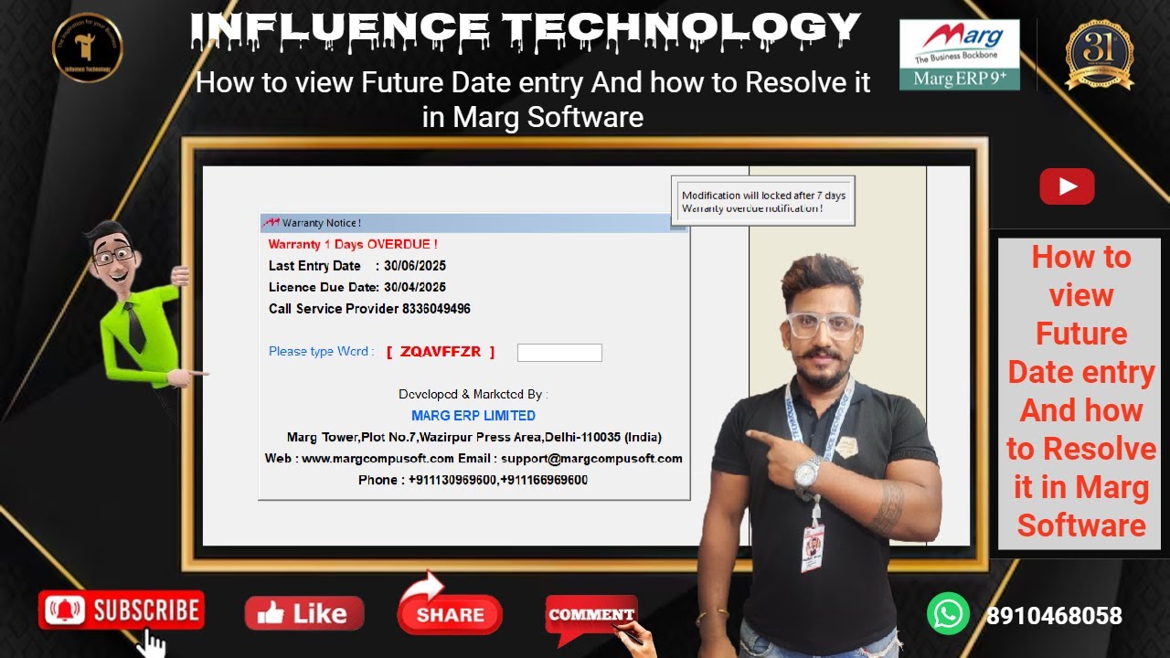 How to view Future Date entry And how to Resolve it in Marg Software ...