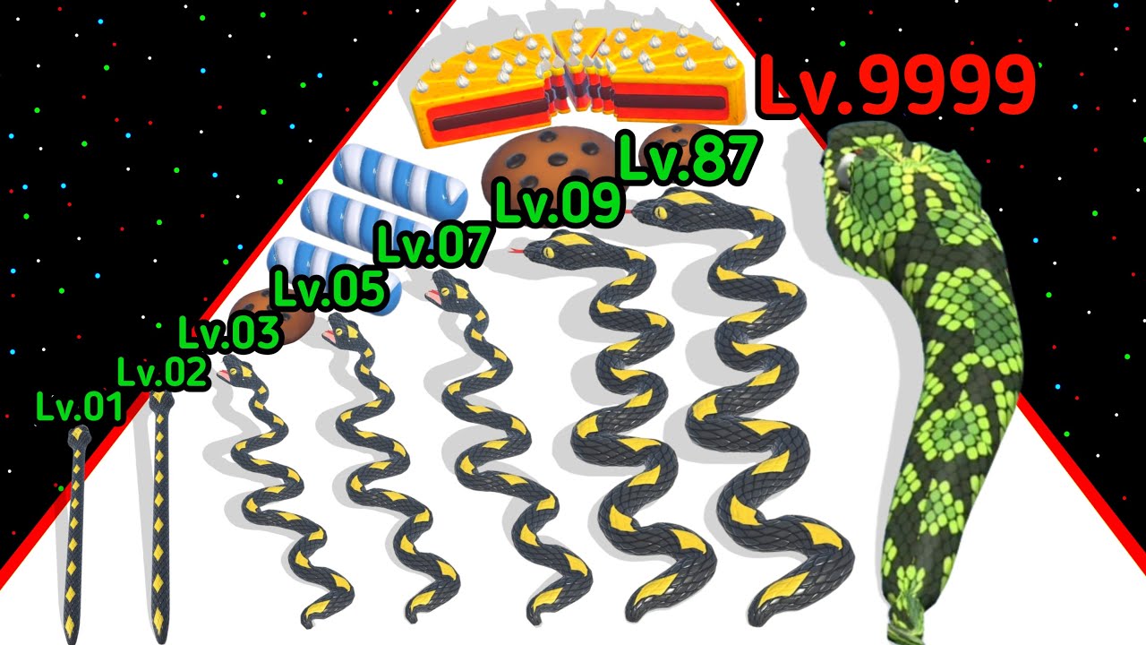 Level Up Snake (2024) Snake Attack Eat And Grow Level_Up Snake All Level Gameplay New ...
