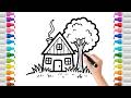 How To Draw A Home /House 🏡 Step By Step Drawing For Kids