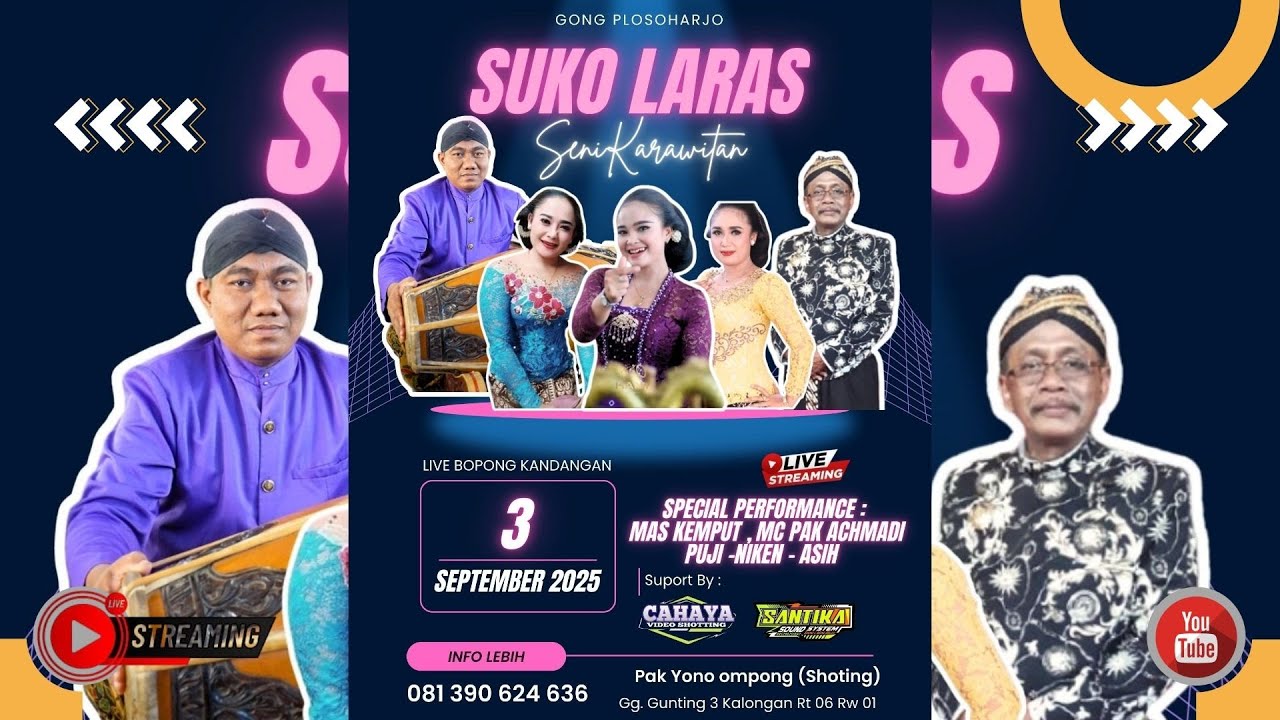 🛑🛑LIVE SUKO LARAS (Gong Ploso) | Wedding ARRIS & ISMI | SANTIKA AUDIO | Bopong, 03 September 2025