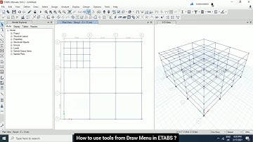 How to use tools from Draw Menu in ETABS ?