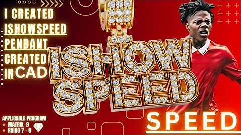 I Created ISHOWSPEED Jewelry Pendant in CAD | Tutorial on Creating Pendant Pave Matrix9 & Rhino