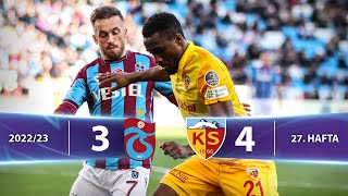 Trabzonspor (3-4) Y. Kayserispor - Highlights/Özet | Spor Toto Süper Lig - 2022/23