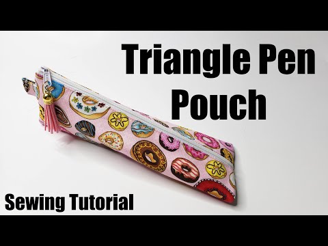 Easy triangle zipper pouch