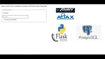Jquery AJAX Check Availability username with Python Flask PostgreSQL