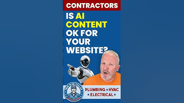 Plumbers, HVAC, & Electricians: Is AI Content OK For Your Website ? #hvacmarketing #plumbing