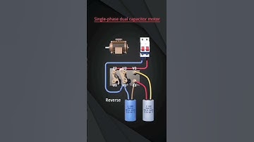 Single phase dual capacitor motor connection