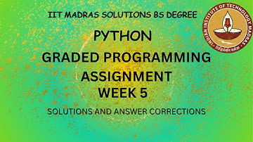 Python GrPA Week 5 IITM BS Degree Data Science #python#iitm#iit#datascience#video#ytshorts