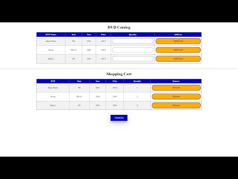 Online Shopping Cart JSP part6