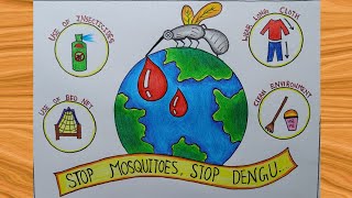 Dengue awareness drawing || Stop Dengue poster drawing. Dengue awareness drawing || Stop Dengue poster drawing.