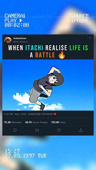 ITACHI REALISE LIFE IS A BATTLE ☠️🔥 #itachi #anime #shortsfeed #viral #shorts