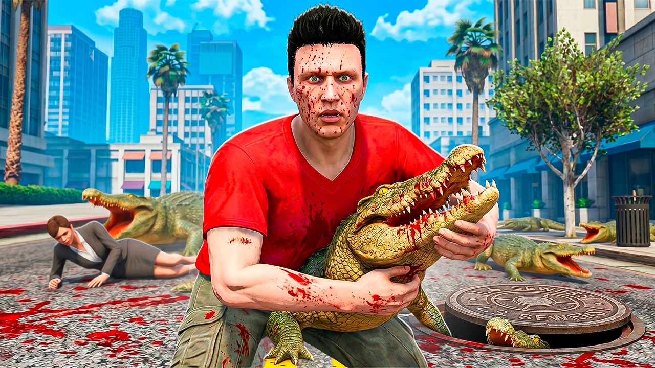 CROCODILII au DISTRUS ORASUL in GTA 5!!🐊
