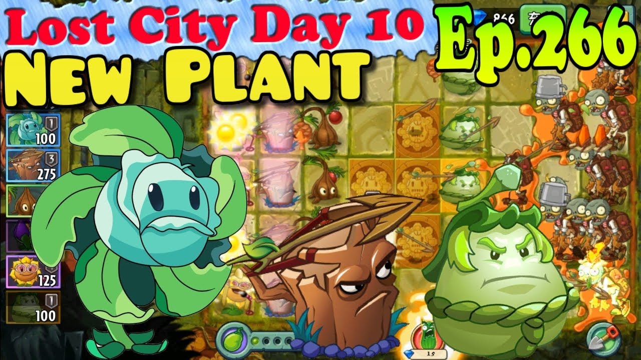 Plants vs. Zombies 2 (China) - New Plant Hurrikale - Lost City Day 10 ...