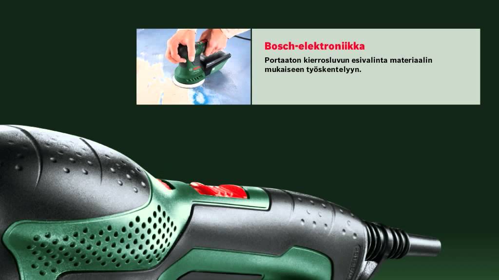 Bosch epäkeskohiomakone PEX 300 AE - YouTube