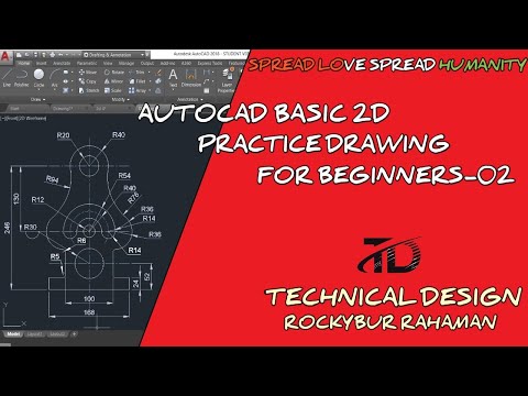 AutoCad Basic 2D Drawing For Practice -2