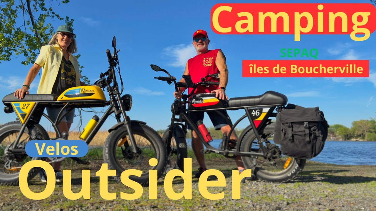 On Teste nos E-BIKES OUTSIDER en Camping aux îles de Boucherville