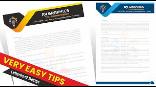 How to Make Creative Letterhead Design, CorelDraw Tutorials in Hindi, RV Maurya